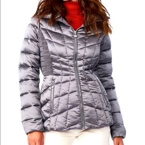 BERNARDO ECOPLUME PACKABLE PUFFER JACKET SMALL GREY